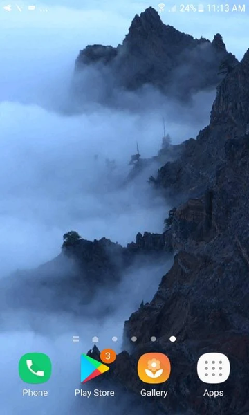 Foggy Mountain Live Wallpaper - Image screenshot of android app