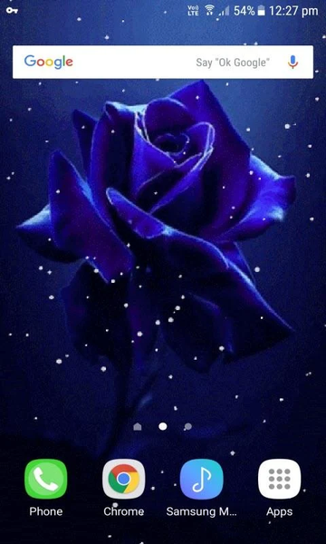 Snowy Blue Rose LWP - Image screenshot of android app