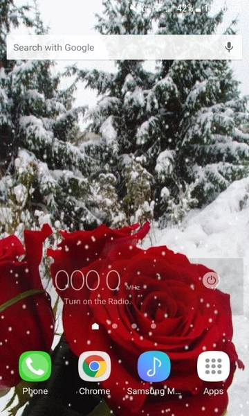 Winter Rose Live Wallpaper - Image screenshot of android app