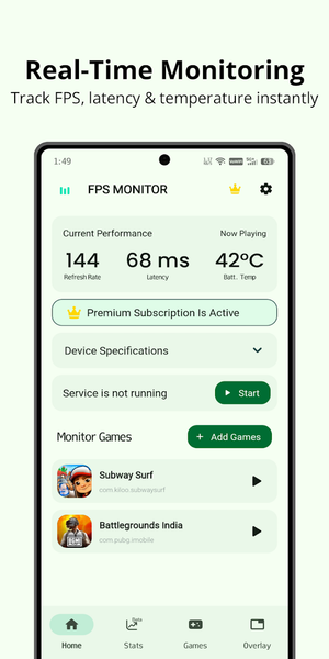 FPS MONITOR - GPU FPS TRACKER - Image screenshot of android app