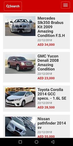 Used cars for sale Dubai UAE - Image screenshot of android app