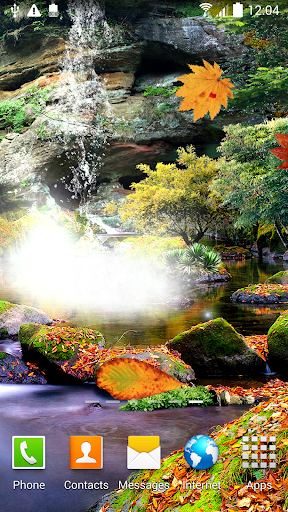 3D Autumn Waterfall Wallpaper - Image screenshot of android app