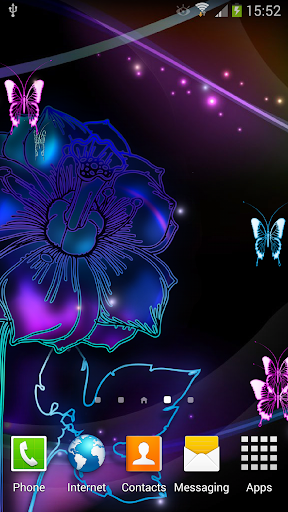 Neon Butterfly Live Wallpaper - Image screenshot of android app