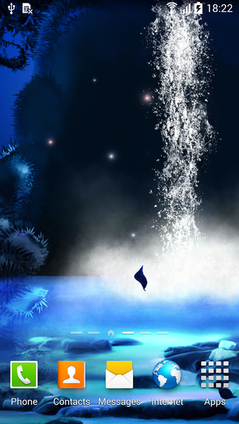 Night 3D Waterfall Wallpaper - Image screenshot of android app