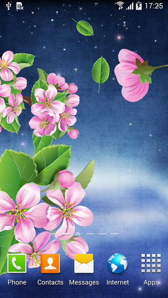 Night Sakura Live Wallpaper - Image screenshot of android app