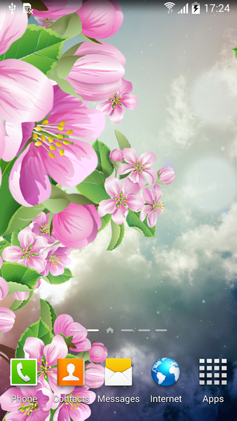 Night Sakura Live Wallpaper - Image screenshot of android app