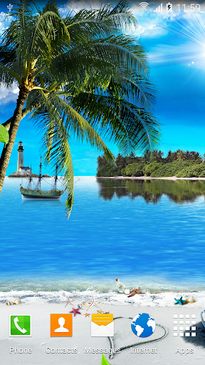 Beach Live Wallpaper - Image screenshot of android app