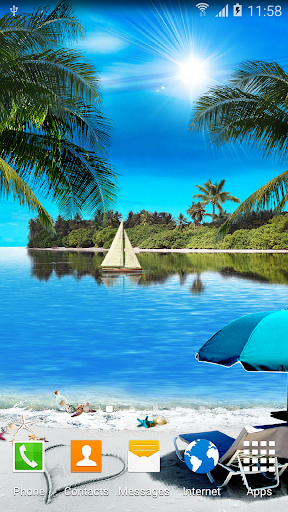 Beach Live Wallpaper - Image screenshot of android app