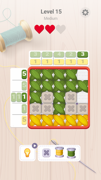 Nonogram Cross Stitch - Gameplay image of android game