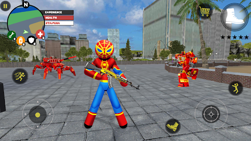 Spider Stickman Rope hero ۲۰۲۱ – Vegas Crime City - عکس برنامه موبایلی اندروید
