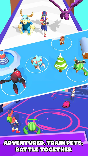 Monster Pocket: Run & Building - Gameplay image of android game