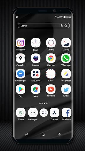 Black launcher theme &wallpaper - Image screenshot of android app