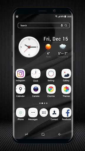 Black launcher theme &wallpaper - Image screenshot of android app