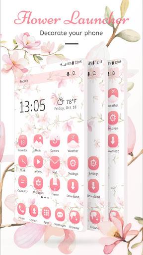 Flower launcher theme &wallpaper - عکس برنامه موبایلی اندروید