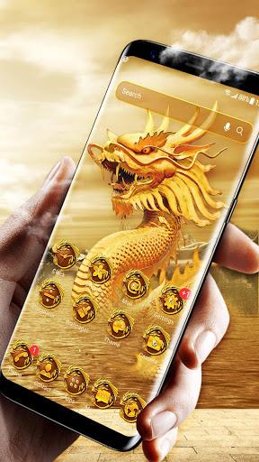 Golden dragon launcher theme &wallpaper - Image screenshot of android app