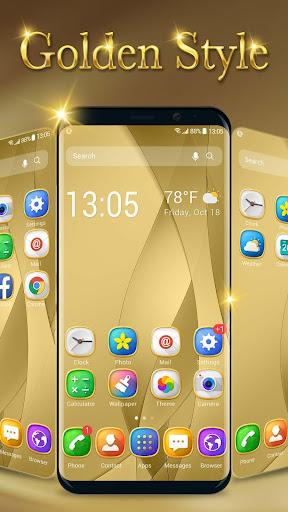 Golden launcher theme &wallpaper - Image screenshot of android app