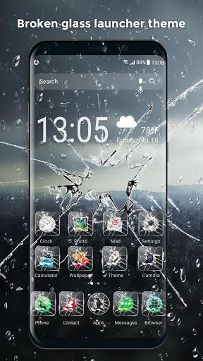 Broken Screen Glass Launcher for Android - Image screenshot of android app