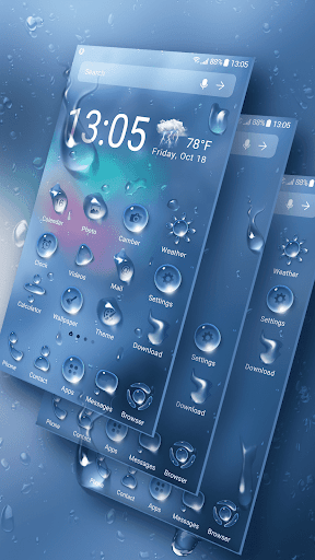 ۲۰۱۹ Raindrops Launcher Theme - عکس برنامه موبایلی اندروید