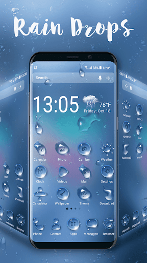 2019 Raindrops Launcher Theme - Image screenshot of android app