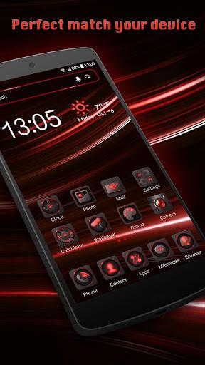 Red aurora Launcher theme for you - Image screenshot of android app