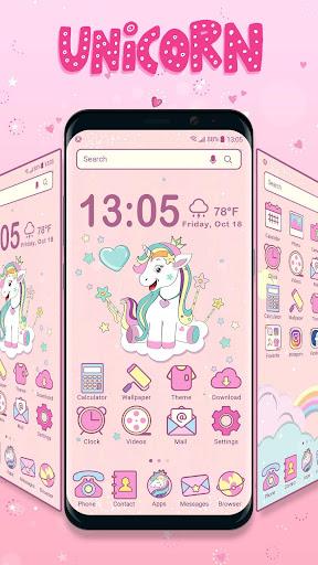 Unicorn launcher theme &wallpaper - عکس برنامه موبایلی اندروید