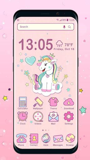 Unicorn launcher theme &wallpaper - عکس برنامه موبایلی اندروید