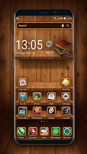 Wooden launcher theme &wallpaper - Image screenshot of android app