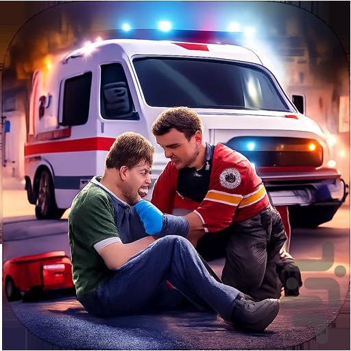 ماشین امبولانس ماشین بازی - Gameplay image of android game