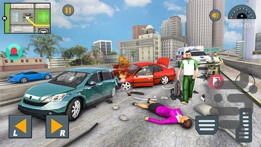 ماشین امبولانس ماشین بازی - Gameplay image of android game