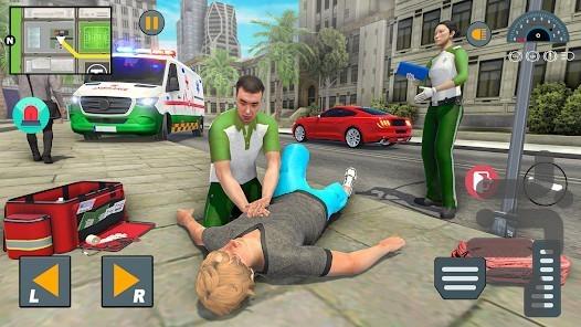 ماشین امبولانس ماشین بازی - Gameplay image of android game