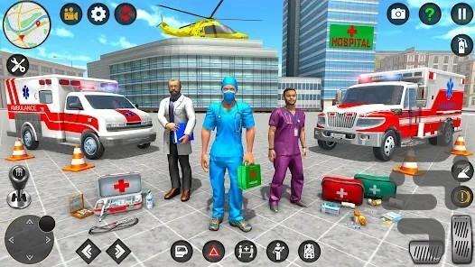 ماشین امبولانس ماشین بازی - Gameplay image of android game