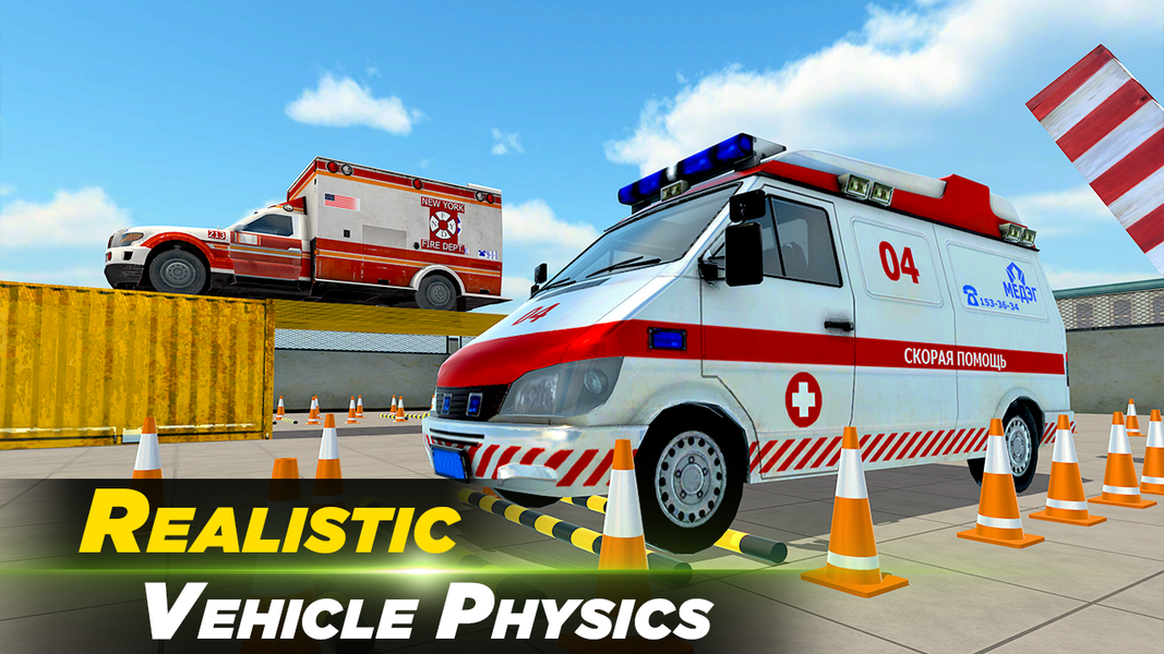 Ambulance Parking Game Simulat - عکس بازی موبایلی اندروید