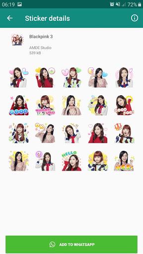 Sticker Blackpink for Whatsapp - Image screenshot of android app