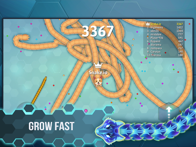 Snake.io - Fun Snake .io Games - Gameplay image of android game