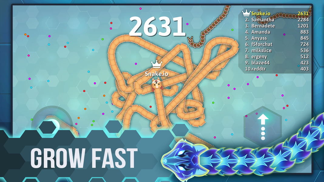 Snake.io - مار کرمخور: اسنیک یو - عکس بازی موبایلی اندروید