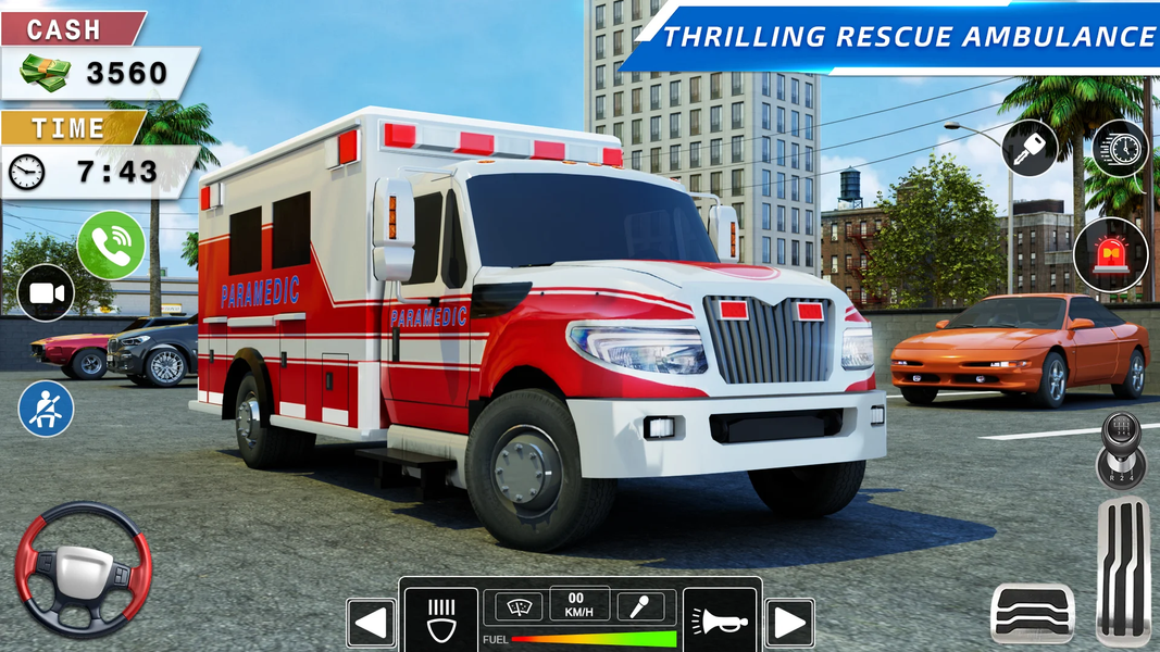Rescue Ambulance Simulator 3D - Gameplay image of android game