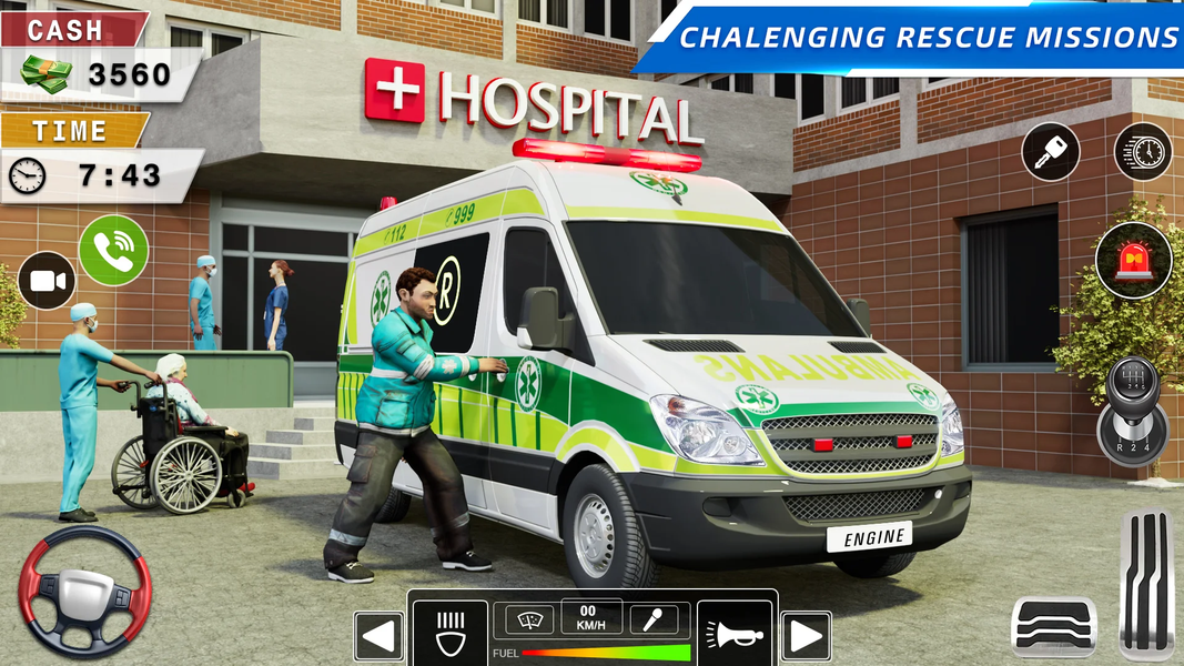 Rescue Ambulance Simulator 3D - Gameplay image of android game