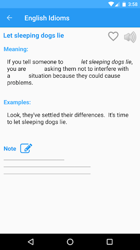 English Idioms and Phrases - Image screenshot of android app