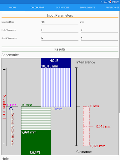 Fit Tolerance ISO - Image screenshot of android app