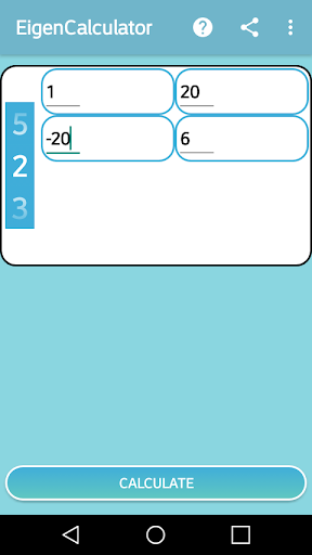 Eigenvalues Calculator - Image screenshot of android app