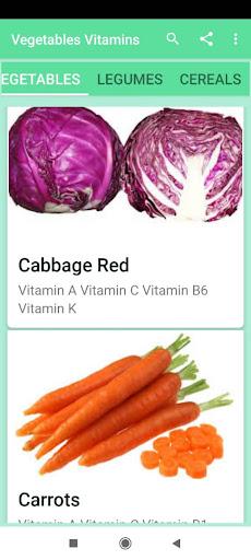 Vegetables Vitamins - عکس برنامه موبایلی اندروید