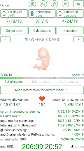 Pregnancy Due Date Calculator - Image screenshot of android app