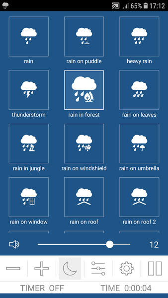 Rain Sounds - relaxing rain - Image screenshot of android app