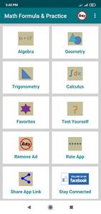 Math Formulas with Practice - Image screenshot of android app