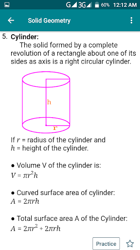 Math Formula with Practice - Image screenshot of android app