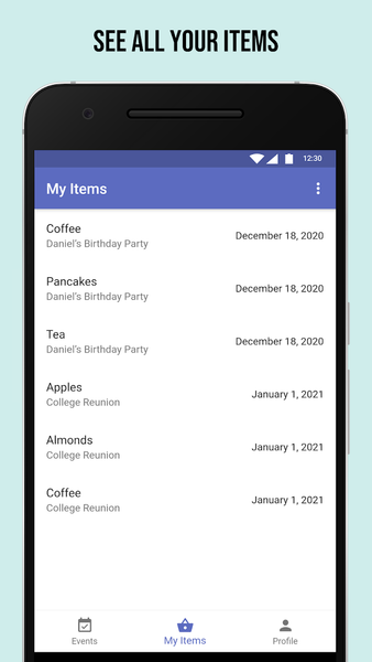 BringIt - Organize Together! - Image screenshot of android app