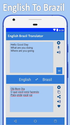 Brazilian Translate to English - Image screenshot of android app