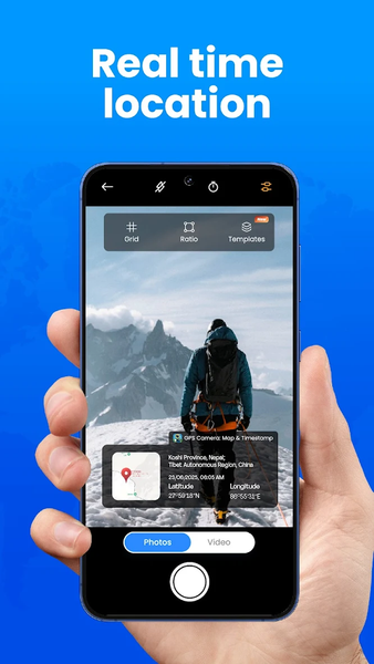GPS Camera, Map & Timestamp - Image screenshot of android app
