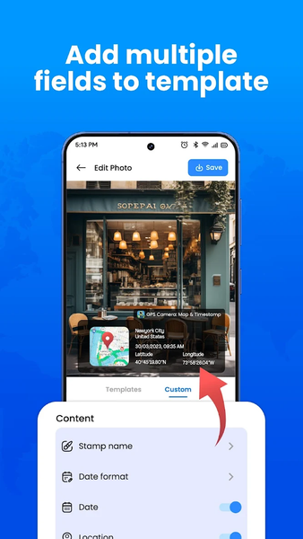GPS Camera, Map & Timestamp - Image screenshot of android app