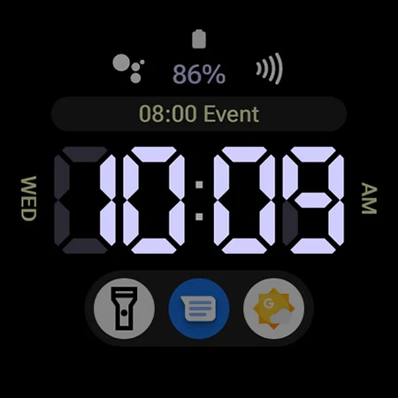 Awf Big Digital: Wear OS face - عکس برنامه موبایلی اندروید